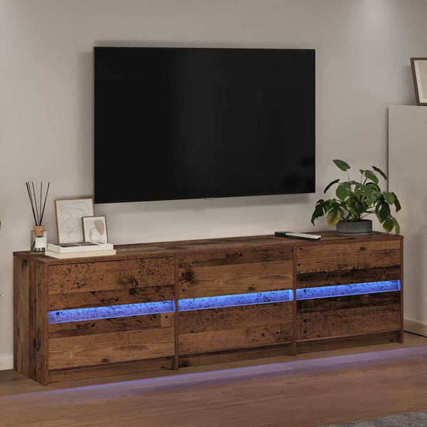 TV-Möbel Altholz 2er Set 180cm