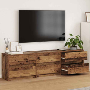 TV-Möbel Altholz 2er Set 180cm