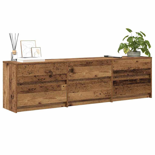 TV-Möbel Altholz 2er Set 180cm