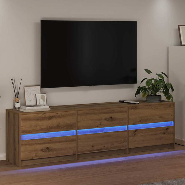 TV-Möbel Artisan-Eiche 180 cm, 2er-Set
