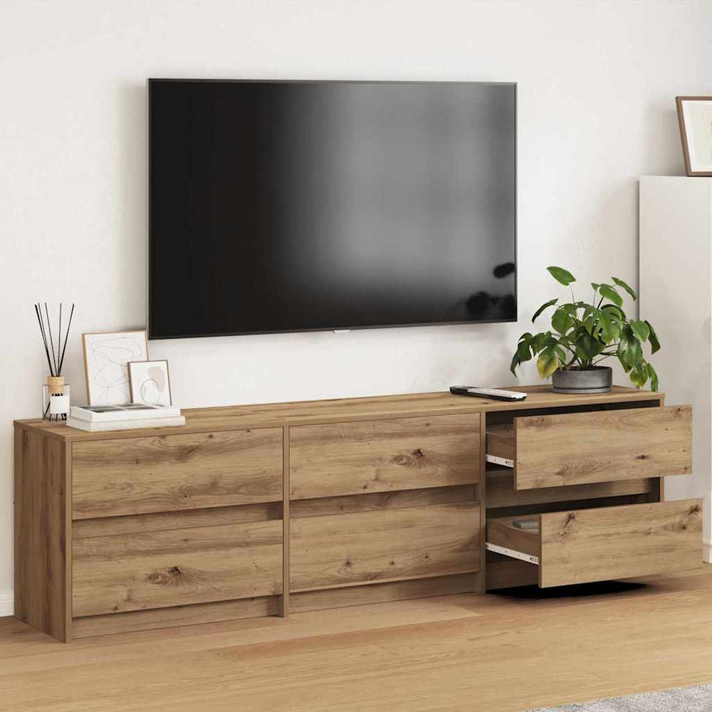 TV-Möbel Artisan-Eiche 180 cm, 2er-Set