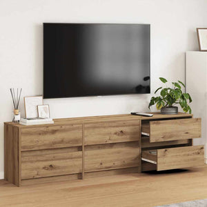 TV-Möbel Artisan-Eiche 180 cm, 2er-Set