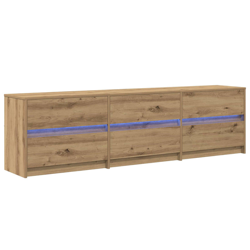 TV-Möbel Artisan-Eiche 180 cm, 2er-Set