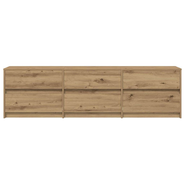 TV-Möbel Artisan-Eiche 180 cm, 2er-Set