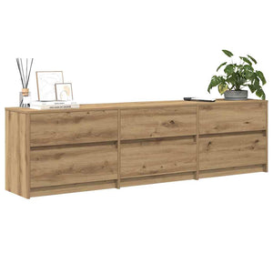 TV-Möbel Artisan-Eiche 180 cm, 2er-Set