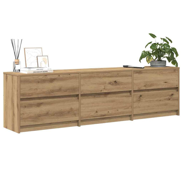 TV-Möbel Artisan-Eiche 180 cm, 2er-Set