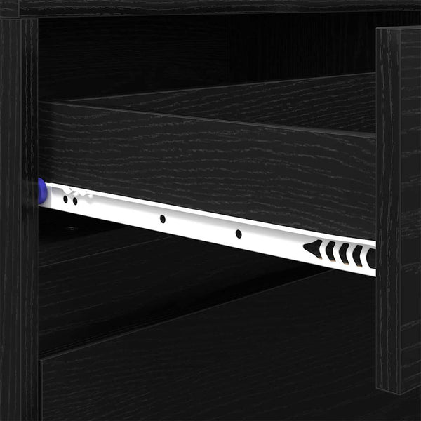 TV-Einheiten 2er Set Schwarz Eichenoptik