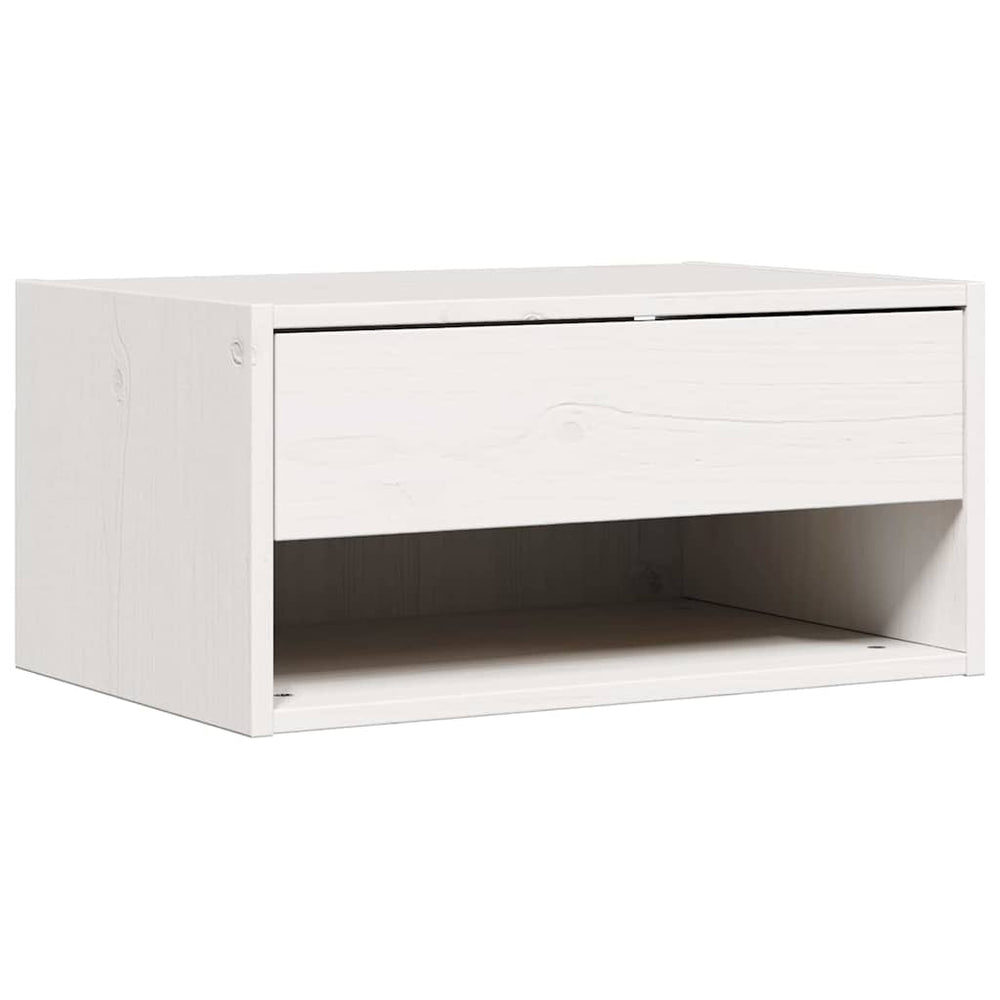 vidaXL Bedside Cabinet White 50 x 32.5 x 24 cm Solid Pine Wood
