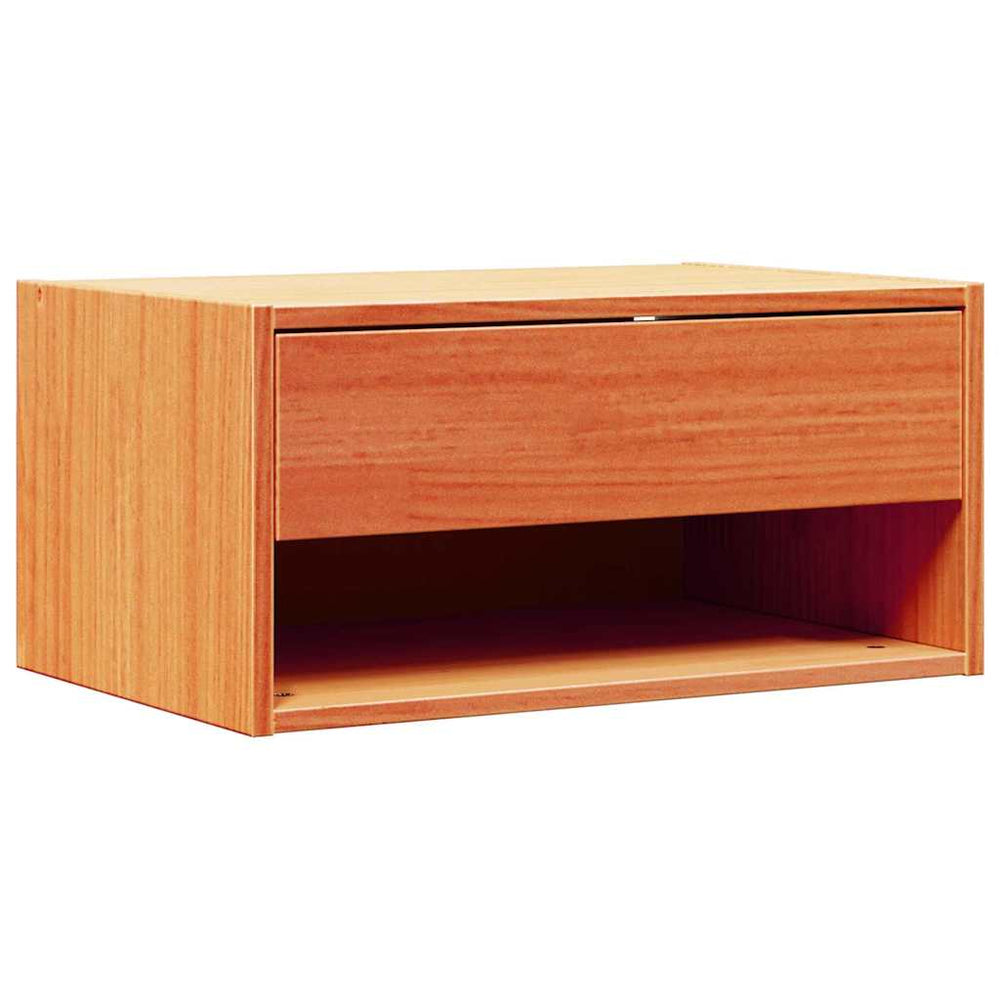vidaXL Nightstand Waxed Brown 50 x 32.5 x 24 cm Solid Pine Wood