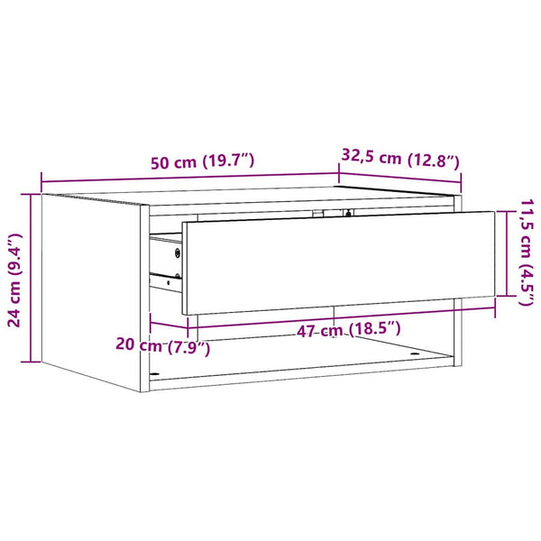 Nachttisch Kiefer Massivholz Wachsbraun 50cm