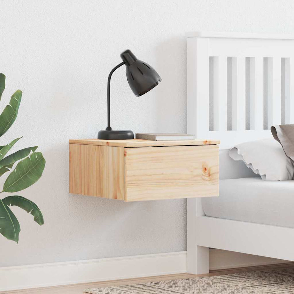 vidaXL Bedside Cabinet Brown 37 x 35 x 18.5 cm Solid Pine Wood