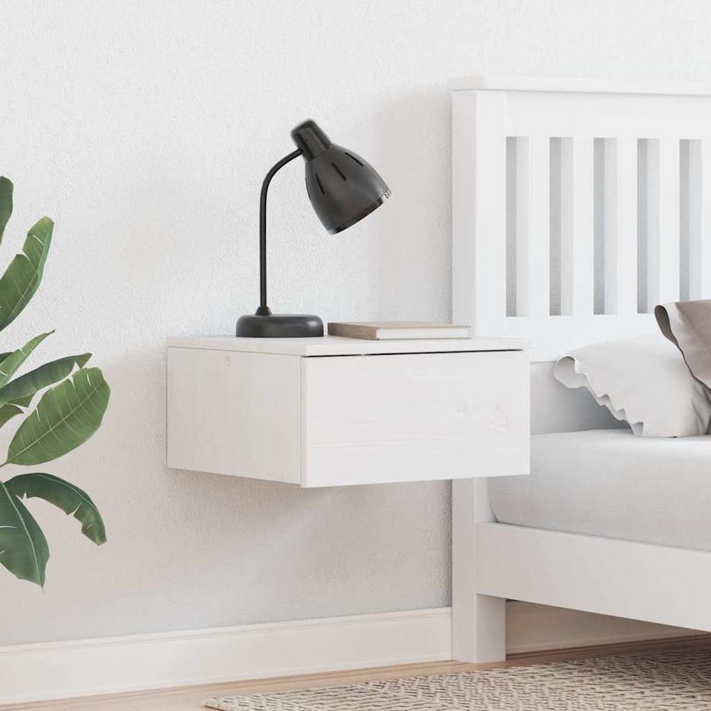 vidaXL Bedside Cabinet 2 pcs White 37 x 35 x 18.5 cm Solid Pine Wood