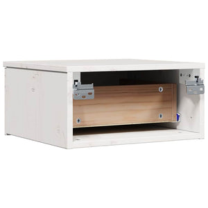 Nachttisch Set Weiß Kiefer Massivholz 2er