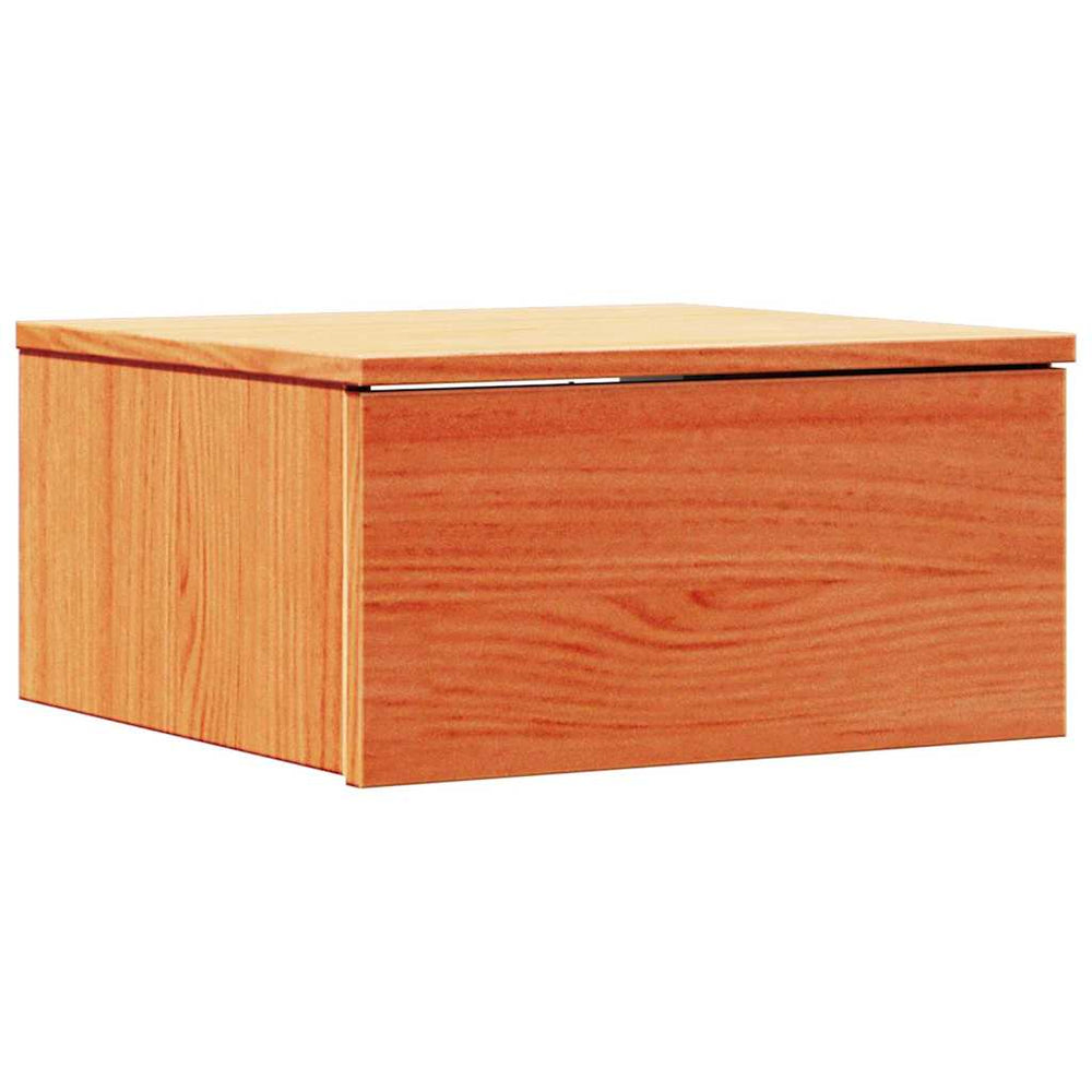 vidaXL Nightstand Waxed Brown 37 x 35 x 18.5 cm Solid Pine Wood