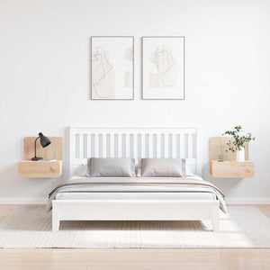 Nachttische 2er Set Kiefer Massivholz Braun