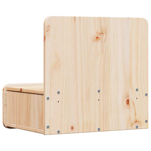 Nachttische 2er Set Kiefer Massivholz Braun