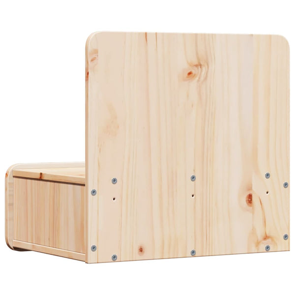Nachttische 2er Set Kiefer Massivholz Braun
