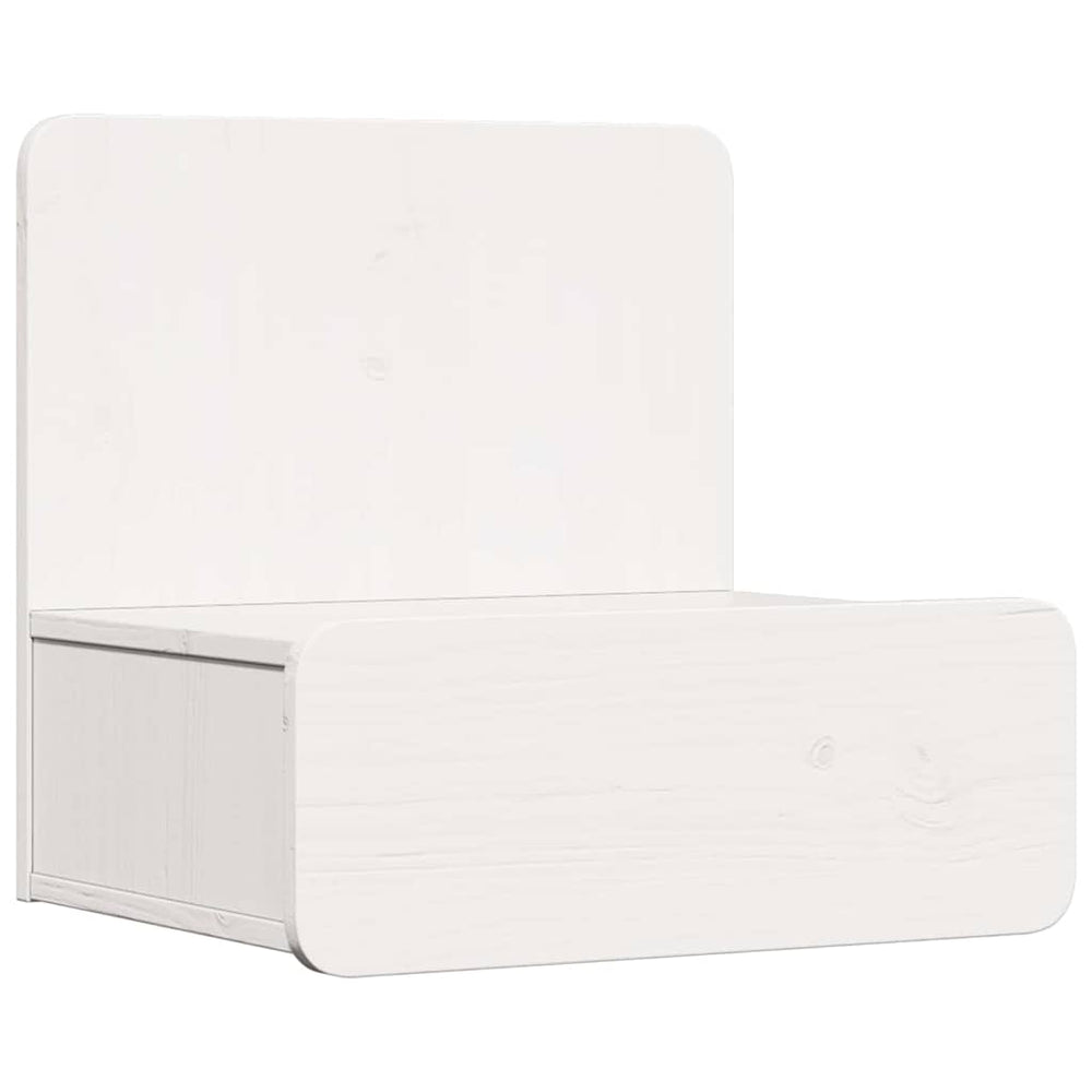 vidaXL Bedside Cabinet White 44 x 32.5 x 40 cm Solid Pine Wood