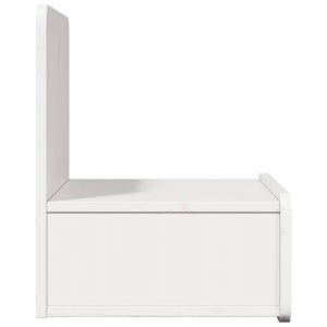 Weißer Nachttisch Kiefer Massivholz 44x32,5x40 cm
