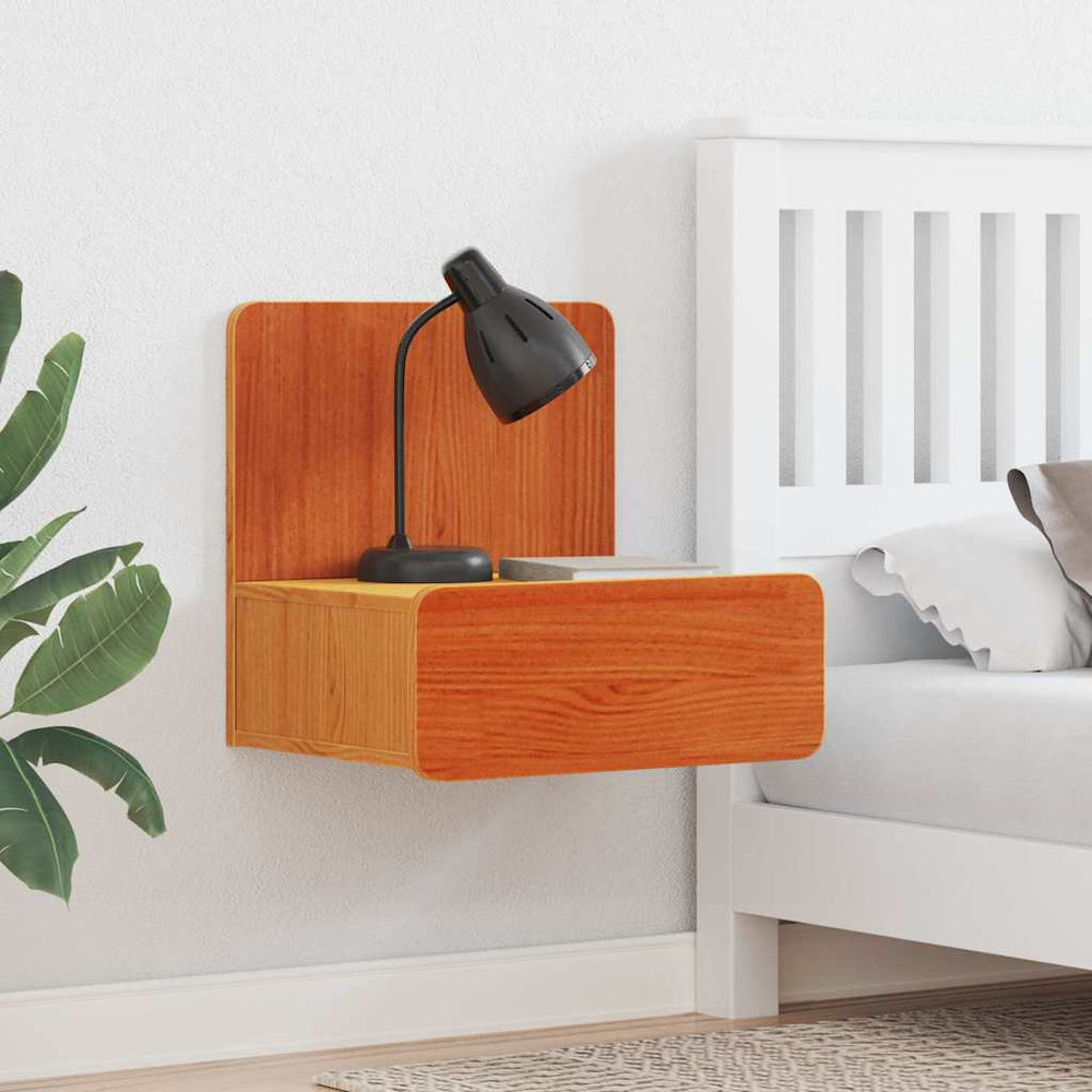 Nachttische 2er Set Kiefer Massivholz Wachsbraun