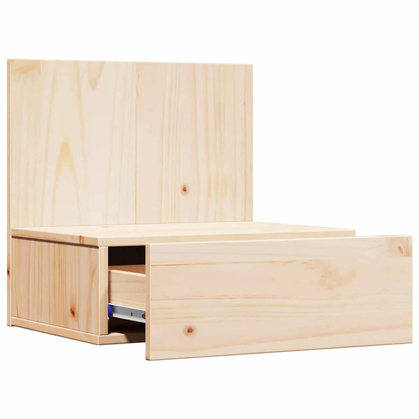 vidaXL Table de chevet 2 pcs Marron 42 x 32,5 x 40 cm Bois de pin massif