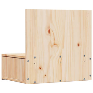 vidaXL Table de chevet 2 pcs Marron 42 x 32,5 x 40 cm Bois de pin massif