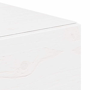 vidaXL Table de chevet blanc 42 x 32,5 x 40 cm pin massif