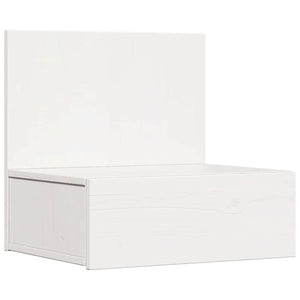 vidaXL Table de chevet blanc 42 x 32,5 x 40 cm pin massif