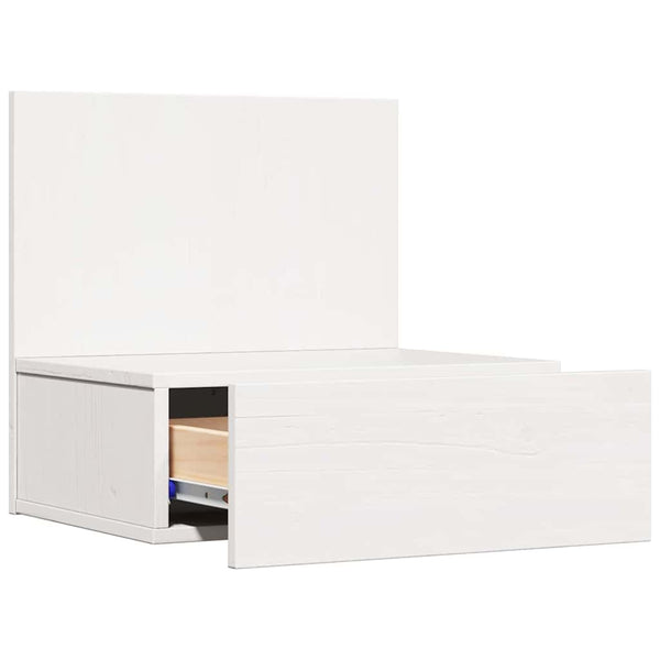 vidaXL Table de chevet blanc 42 x 32,5 x 40 cm pin massif