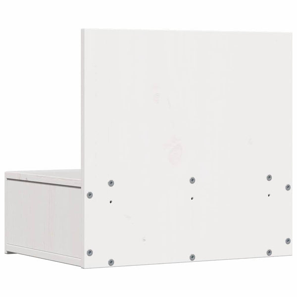 vidaXL Table de chevet blanc 42 x 32,5 x 40 cm pin massif