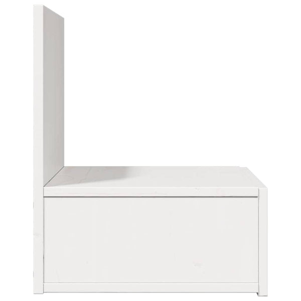 vidaXL Table de chevet blanc 42 x 32,5 x 40 cm pin massif