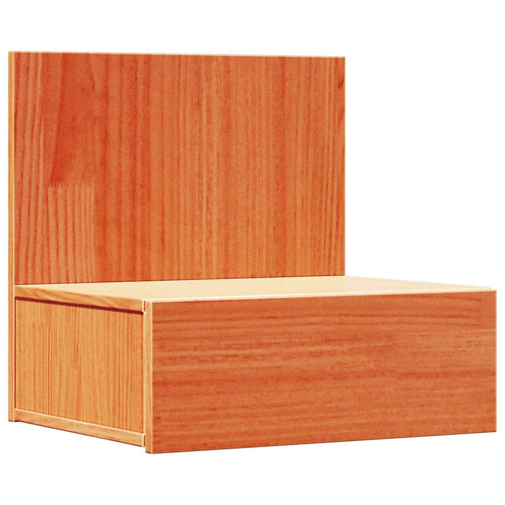 vidaXL Bedside Table Waxed Brown 42 x 32.5 x 40 cm Solid Pine Wood