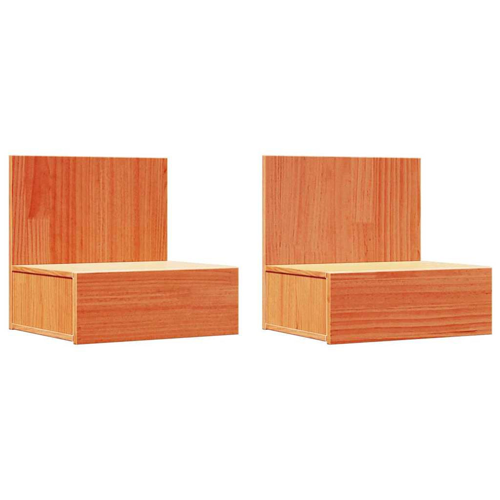 vidaXL Nightstands 2 pcs Wax Brown 42 x 32.5 x 40 cm Solid Pine Wood