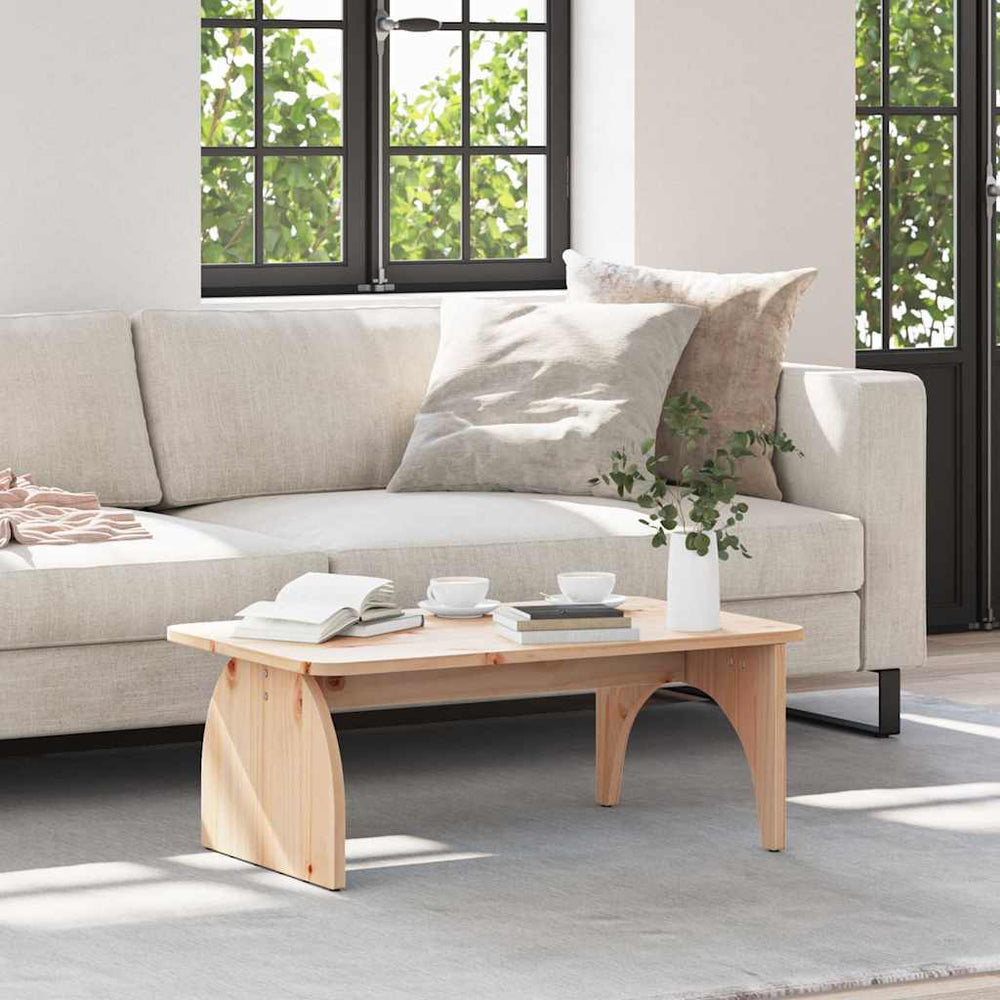 Couchtisch Kiefer Massivholz Natur 80x50 cm
