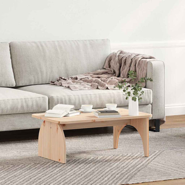 Couchtisch Kiefer Massivholz Natur 80x50 cm