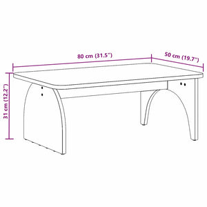 Couchtisch Kiefer Massivholz Natur 80x50 cm