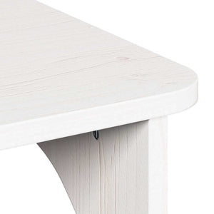 Weißer Couchtisch Kiefer Massivholz 80x50
