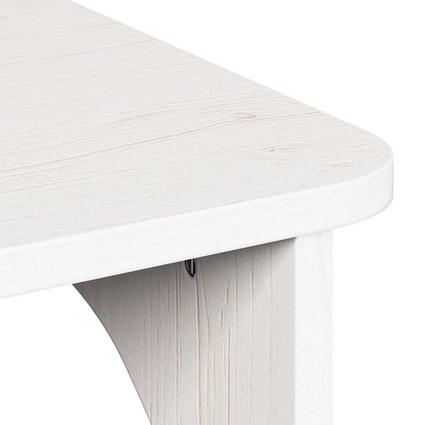 Weißer Couchtisch Kiefer Massivholz 80x50