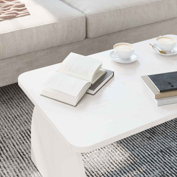 Weißer Couchtisch Kiefer Massivholz 80x50