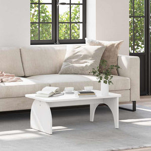 Weißer Couchtisch Kiefer Massivholz 80x50