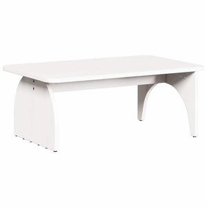 Weißer Couchtisch Kiefer Massivholz 80x50