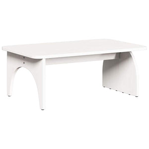 Weißer Couchtisch Kiefer Massivholz 80x50