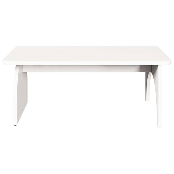 Weißer Couchtisch Kiefer Massivholz 80x50