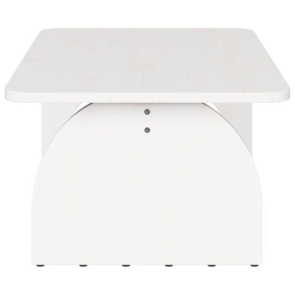 Weißer Couchtisch Kiefer Massivholz 80x50