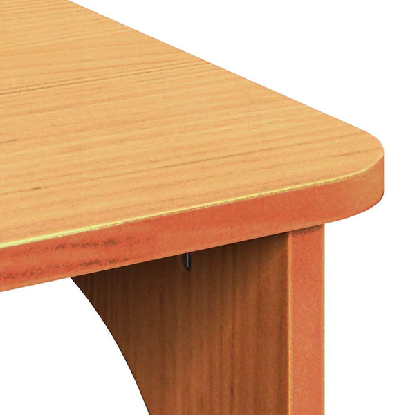 vidaXL Table basse marron ciré 80 x 50 x 31 cm pin massif