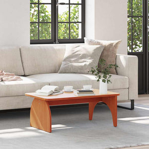 vidaXL Table basse marron ciré 80 x 50 x 31 cm pin massif