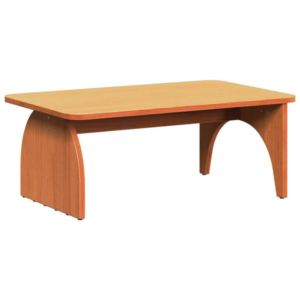 vidaXL Table basse marron ciré 80 x 50 x 31 cm pin massif