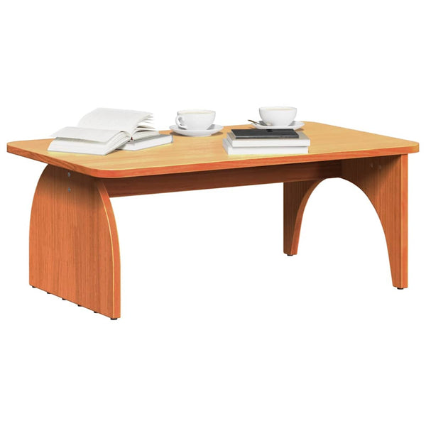 vidaXL Table basse marron ciré 80 x 50 x 31 cm pin massif