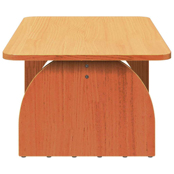 vidaXL Table basse marron ciré 80 x 50 x 31 cm pin massif
