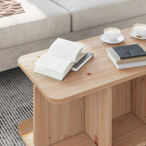 Massivholz Couchtisch Kiefer Natur 80 cm